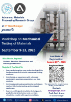 Workshop on Mechanical Testing of Materials 2026 Hands-on Workshop Poster